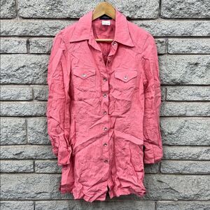 ❤️ Beautiful women’s Pink Apanage 100% linen shirt